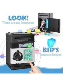 Piggy Bank For Kids, ATM With Fingerprint And Password Money Box, Money Savings Box Mini Coin Bank Toys, With Music Features, Birthday Gifts Piggy Bank For Boys Girls 3+ - Multicolor - View 4