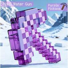 Pistola de agua con diseño de píxeles - Pistola de agua a presión - Rociador de agua - Juguete de verano - Juguete para fiestas de verano - Regalo de cumpleaños - Regalo perfecto - Coleccionable - Multicolor - Ver 13
