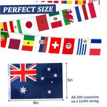50PCS DIY National Flag Bunting Banner, International Country Flags From All Continents, For Sports Events, International Festivals, Sports Club Decor, Graduation, Back To School And Beach Parties - Multicolor - View 6
