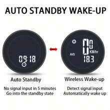 Bicycle Cycle Computer And Odometer - Cycle Computer With 16 Functions, Round LCD Display & Multi-Features For Most Bicycles - Black - View 4