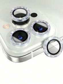 Camera Lens Protector, Compatible With IPhone 17/16/15/11/12/13/14, 15/11/12/13/14 Plus, Tempered Glass Metal Ring Cover, HD Clear - Silver - View 23