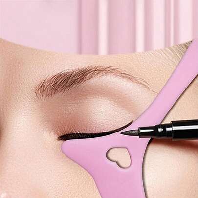 Nuevo molde de silicona para lápiz delineador de ojos, 1 asistente de lápiz delineador, plantilla de lápiz delineador, herramienta reutilizable de silicona resistente al agua para delineador de ojos, molde auxiliar de guía de lápiz delineador, maquillaje rápido y fácil, habilidades reales para principiantes de línea de sombra de ojos, gel de cejas, cepillo de cejas, cepillo de sombra de ojos, regalos, adecuado para regalos de Navidad, cosméticos, herramientas de maquillaje, artículos baratos, regalos, regalos para mujeres, regalos de Navidad, regalos, artículos de viaje necesarios