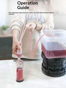 1 buah Pompa Alkohol Otomatis, Selang Sifon Otomatis Cocok untuk Alkohol dan Minuman Keras, Dispenser dan Filter Anggur Rumah Tangga - View 3