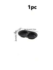 Bộ 1/2 bát đựng gia vị bằng nhựa đen có ngăn, khay đựng đồ ăn nhẹ hình bầu dục, có thể tái sử dụng, an toàn với máy rửa chén, thích hợp đựng nước tương, gia vị, đồ ăn nhẹ, dùng trong tiệc tùng, nhà bếp, sushi, nước chấm, trái cây, đồ nướng, món tráng miệng. - Nhiều màu - Xem 8