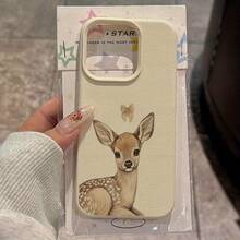 Funda para teléfono: Una funda blanca suave con un patrón de lazo y ciervo en la parte inferior, compatible con los modelos iPhone 17/16/15/14/13/12/11 Series, 17 Pro Max y 14/15/16 Plus, 17 Air, 17 Pro Max, 7/8 Plus/SE - Ideal como regalo de cumpleaños, regalo de vacaciones, teléfonos móviles, bolsos, accesorios para móviles, fundas para teléfonos, decoración de habitaciones, accesorios, fundas transparentes para teléfonos, verano, correas para teléfonos, fundas para teléfonos de hombre, fundas para teléfonos de mujer, protección para teléfonos móviles, accesorios de playa, dulces de fresa, fundas protectoras para teléfonos. - Estilo (1 pieza) - Ver 3