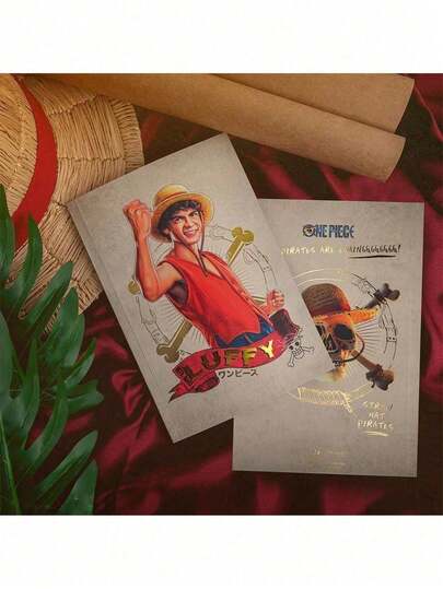 Netflix 1/3 cuốn sổ tay One Piece chính hãng, in hình Monkey D. Luffy và Tony Chopper trên bìa, bìa cứng, giấy mịn, phù hợp cho học sinh, văn phòng, sử dụng hàng ngày, du lịch, vẽ tranh, quà tặng sinh nhật tuyệt vời cho bạn bè và người hâm mộ.