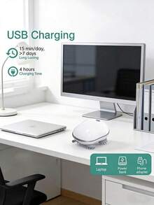 Masajeador de cuero cabelludo portátil de silicona USB, con 4 garras de masaje desmontables, 3 modos ajustables, herramienta de masaje corporal de relajación profunda, cepillo de masaje para rascar el cuero cabelludo, masajeador para gatos/perros - Multicolor - Ver 8