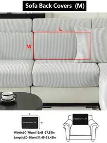 1pc Stretch Sofa Cover, Non-Slip Full Coverage Sofa Seat Cushion, Suitable For All Seasons, Fabric Sofa Slipcover, Machine Washable, Dust-Proof, Pet-Friendly, Decorative Sofa Protector, Adjustable For Corner Sofa, Bedroom, Office, Living Room 1/2/3/4 Seater - Light Grey - View 13