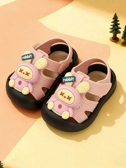 Cute Rhinestone Bowknot Open Toe Sandals For Girls, Breathable Non-Slip Sandals For Holiday Beach