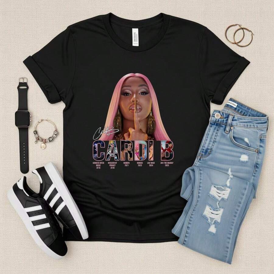 Cardi B Tour Shirts, Concerts Shirts - màu đen - Xem 1
