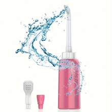 2-Nozzle Portable Cleaning Device, Capable Of Side And Direct Spraying, Travel Cleaning Tool, Squeeze-Type Personal Hygiene Washer, Retractable And Storable, Bathing Accessory - View 7