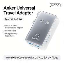 anker Universal Adapter, Travel Charger Compatible With Japanese, Korean, British, American, European, And Australian Standards, Portable USB. - Multicolor - View 15