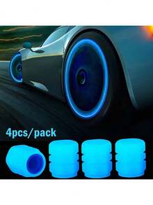 4pcs Car Tire Valve Stem Caps, Glow In The Dark Bicycle Motorcycle Fluorescent Valve Stem Covers - Glow-in-the-dark - View 15