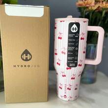 40oz Tumbler Stainless Steel Coffee Mug Cup Insulated Portable Vacuumhydrojug Travel Tumbler With Handle Lid Straw Water Bottle - Nhiều màu - Xem 15