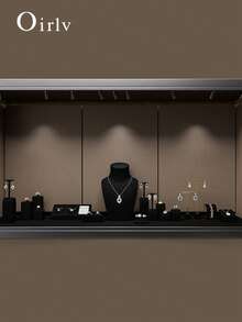Oirlv Black Jewelry Display Stand, Suitable For Displaying Rings, Earrings, Necklaces, Ideal For Store Window Counter Display, Suitable For Jewelry Store To Display Rings, Earrings, Necklaces - Black - View 8