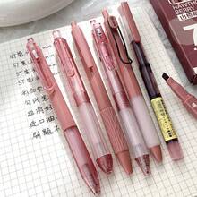 Bộ 7 bút bi rút, mực khô nhanh, màu đen sợi carbon, thích hợp dùng trong kỳ thi và năm học mới. - Một kích thước - Xem 3