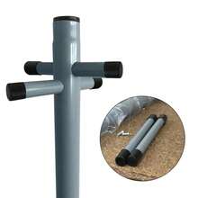 2.2m Heavy Duty Washing Line Rotary Galvanized Post Pole W/ Socket Clothes Dryer - View 2