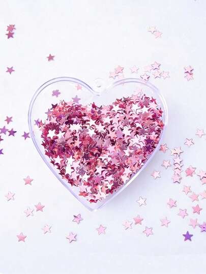 15g/Paquete Lentejuelas de estrella de colores, Confeti de estrella de lámina metálica lavanda, Decoración para boda, cumpleaños, baby shower, festival, Suministros para fiestas