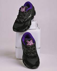 Premium Lotus Flower Tennis Shoes - First Line - Unmissable Promotion - Best Price And Quality - Black - View 2