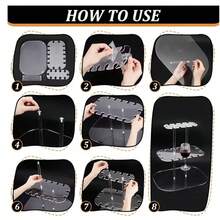 Bộ 1 giá đỡ ly rượu vang bằng acrylic, giá trưng bày ly sâm panh dày dặn, thích hợp cho đám cưới, tiệc tùng, Ngày Valentine, Ngày của Mẹ, sinh nhật và các sự kiện khác. - Xem 5