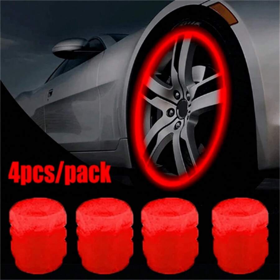 Nắp van phát sáng, nắp van lốp xe hơi, xe máy, xe đạp phát sáng ban đêm, phụ kiện xe hơi. - A - Xem 1