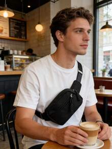 男女通用休闲胸包，轻便斜挎包，多场景适用包包 - 彩色 - 查看 5