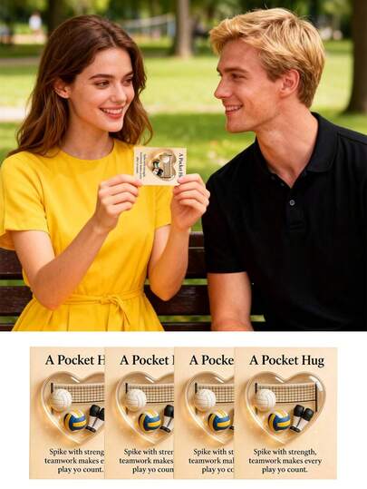 3pcs Sports Hug - Pocket Inspirational Memorabilia, Portable Motivational Cards Suitable For Athletes, Coaches, Fans, Collectors To Use On Game Day, Training Camp, Championship, Travel, Inspiring Gift