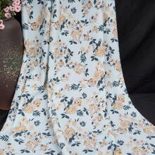 1 pieza, Tela de gasa de poliéster con estampado de peonía, ligera y suave, utilizada para ropa, manualidades DIY, accesorios para el cabello y decoración del hogar. - Multicolor - Ver 22