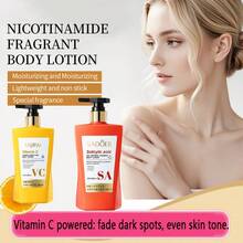 1 lọ sữa dưỡng thể làm trắng da, tinh chất dưỡng ẩm giàu vitamin C, giúp cải thiện làn da xỉn màu, nuôi dưỡng và làm sáng da, không gây bết dính, làm dịu da khô ráp, axit salicylic làm mịn da, loại bỏ tế bào chết oxy hóa, giảm tình trạng da sần sùi và bong tróc, không gây mụn, dưỡng ẩm lâu dài. Phù hợp với mọi loại da, có thể dùng làm quà tặng Ngày Valentine, Ngày của Mẹ, Giáng sinh, ngày lễ, quà cưới. - Nhiều màu - Xem 4