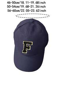 1pc Kids' 26 Letter Pattern Black Fashion Sports Sun Hat, Suitable For School And Daily Wear - Navy Blue - View 10