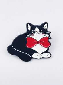 Spilla in smalto a forma di gatto carino - Spilla divertente a forma di gattino cartone animato per borsa, giacca & zaino - Multicolore - Visualizzare 13