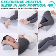 Semicircular Beauty Salon Leg Support Pillow And Neck Support Pad, Memory Foam Ergonomic Contour Pillow With Removable Washable Cover, Ergonomic Side Sleeper Leg Elevation Pillow, Suitable For Salons, Spas And Home Use, Great Gift For Massage Therapists, Spa Owners And Side Sleepers, Ideal For Valentine's Day And Mother's Day - Multicolor - View 9