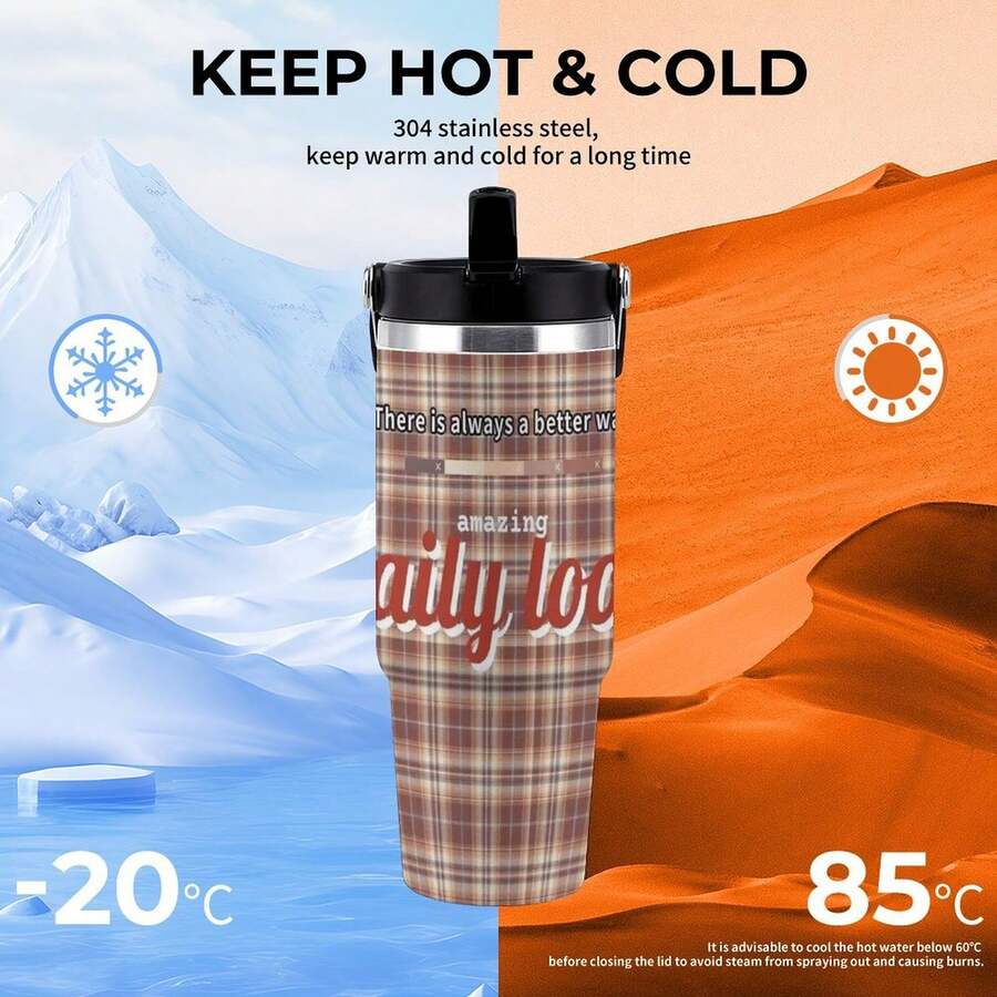 30oz  Daily Look Stanley Style Tumbler Wrapped Graffiti SGRHO Mug - 白色 - 查看 1