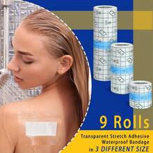 Rollo de vendaje adhesivo transparente de película de PU impermeable - Cuidado de heridas y tatuajes protector y transpirable, Rollo de apósito de película de PU impermeable transparente | Vendaje adhesivo transparente para ducha y protección de tatuajes, Cinta impermeable de película de PU transpirable - Vendaje adhesivo transparente para heridas, Rollo de película de PU impermeable transparente | Vendaje adhesivo para el cuidado de tatuajes y protección de heridas - Grueso - Ver 3