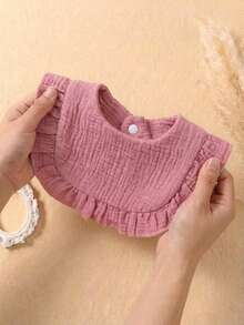 4pcs Candy Color Cotton Gauze Baby Bibs Set, Suitable For Daily Use In All Seasons - Multicolor - View 7