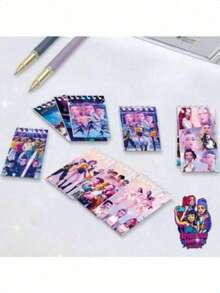 10Pcs K-POP Huntri/X Mini Spiral Notebook Memo Pad Coil Notebook Themed Notebook Idol Party Favors Kids Gifts - Multicolor - View 3
