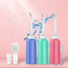 2-Nozzle Portable Cleaning Device, Capable Of Side And Direct Spraying, Travel Cleaning Tool, Squeeze-Type Personal Hygiene Washer, Retractable And Storable, Bathing Accessory - View 3