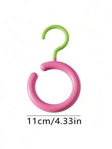 Rotating Scarf Hat Hanger Rack Multi-Function Round Tie Display Stand Indoor Wardrobe Bedroom Storage Organization Holder Auxiliary Hook Mount Wall Closet Organizer Accessories For Home Decor - Multicolor - View 2
