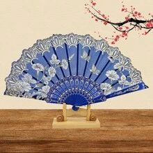 1把 Forever & Moment 花卉摺疊手扇，女性婚禮摺疊扇，茶會與新娘活動裝飾摺疊扇 - 彩色 - 查看 14