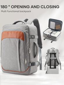Ba lô du lịch đa năng mở 180°, ba lô xách tay dung tích lớn có ngăn đựng laptop, túi du lịch cuối tuần chống nước có dây đeo hành lý dành cho nam và nữ. - Nhiều màu - Xem 2