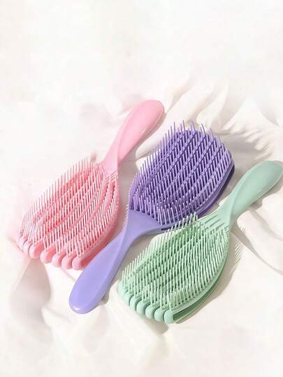 1pc Women's Anti-Static 8-Tooth Comb, Suitable For Dry/Wet Hair, Straight/Thick Curly Hair, Scalp Massage