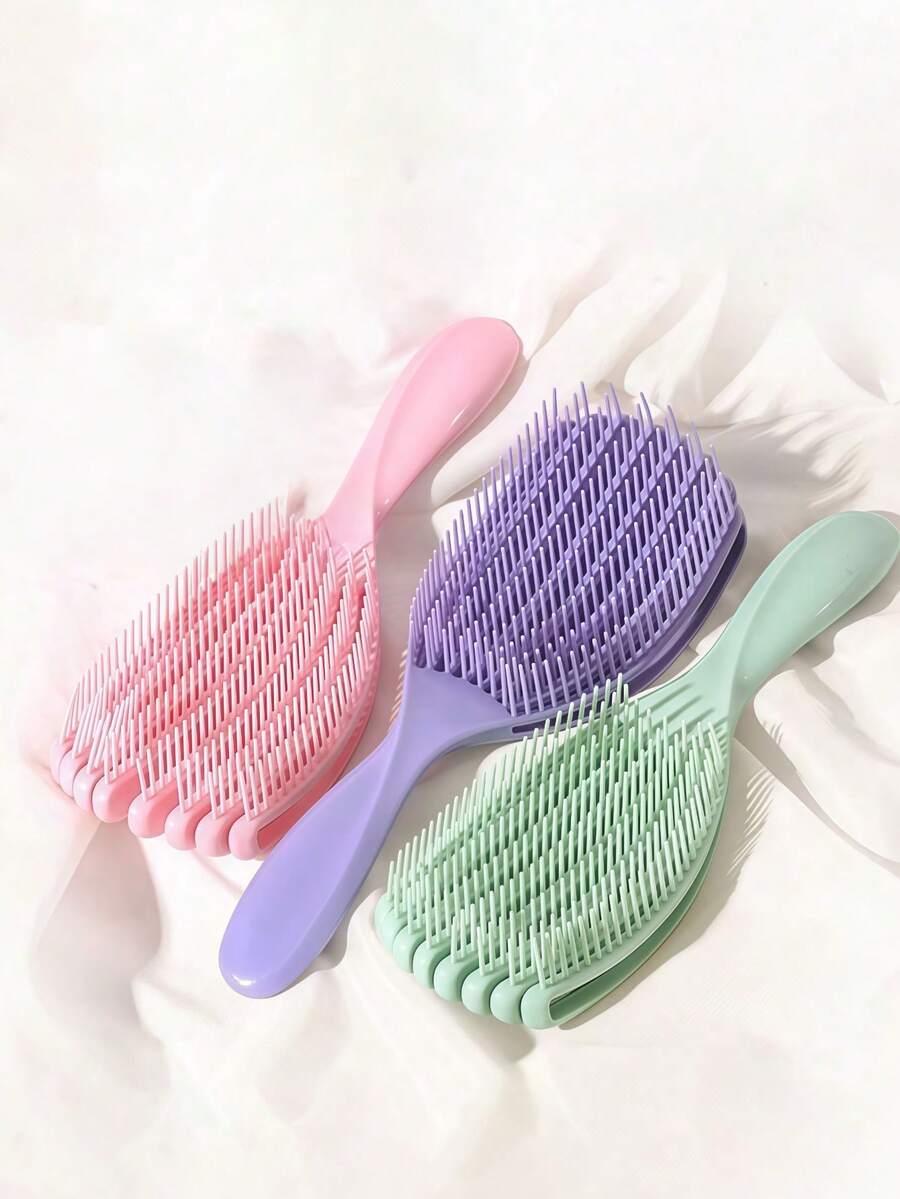 1 pieza Peine antiestático de 8 dientes para mujer, apto para cabello seco/húmedo, liso/grueso y rizado, masaje del cuero cabelludo