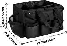 Cleaning Tool Storage Bag - Large Capacity, Detachable Apron, Hand & Shoulder Carry - For Car And Professional Cleaning - Black - View 7
