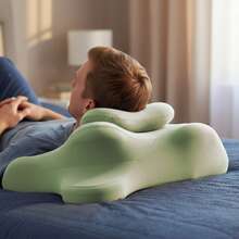 Rgonomic Memory Foam Wedge Pillow, 27° Angled Support For Neck, Back, Waist  Leg Pain Relief, Multi-Position Prone Pillow With Removable Cover - Green - View 2
