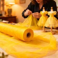 1pc 393 Inch Yellow Sheer Voile Curtain Fabric, Long Solid Color Sheer Curtain, Multipurpose Party Backdrop, Suitable For Wedding Arch, Home Decor, Wedding Arch Backdrop, Baby Shower Decor, Purple Arch Fabric, Home Decor, Birthday Wedding Party - View 6