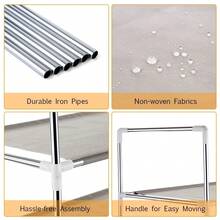 Zapatero apilable de 6 niveles - Estantería de almacenamiento para la entrada que ahorra espacio | Organizador de plástico multicapa - Apilable, transpirable y de alta capacidad de carga - Estante para calzado ajustable y expandible - Gris - Ver 3