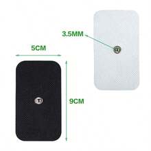 Miếng đệm điện cực 5*9cm, đường kính 3.5mm, chất liệu hydrogel không dệt dạng nút, dùng thay thế cho các thiết bị massage và trị liệu. - trắng - Xem 3