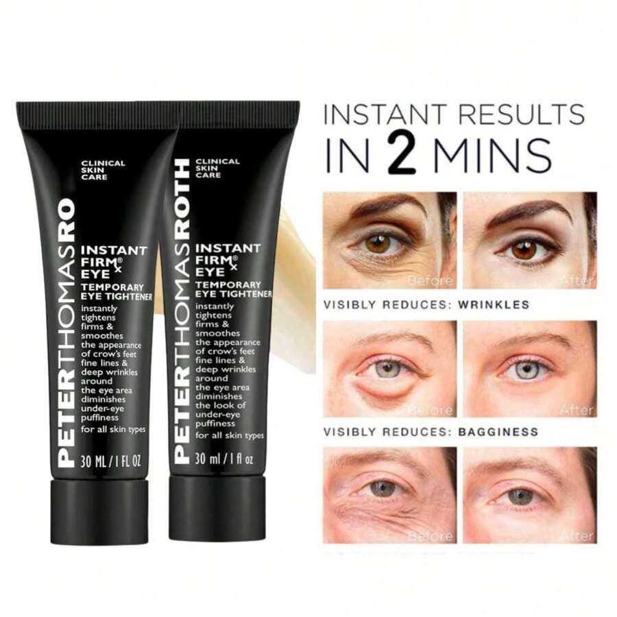 Tightening Eye Cream Can Fade Fine Lines, Dark Eye Bags, And Dark Circles, Tighten The Skin Around The Eyes, Moisturize The Eye Cream, Instant FIRMx Temporary Eye Tightening Double Set | Tightening And Smooth Fine Line Effect Immediately Reduces Eye Bags, Dark Circles, And Swelling, Anti-Aging Fine Lines, And Tightens Your Delicate Skin Under The Eyes - kem dưỡng mắt tối màu - Xem 1