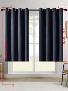 1pc/2pcs Blackout Curtains, Thermal Insulated Blackout Curtains, Opaque Curtains With Grommets, Light Blocking And Heat Insulation, UV Protection, Suitable For Bedroom, Home, Living Room Decoration, Thickened Light Blocking Curtains For Bedroom And Living Room, Providing Privacy And Temperature Control - Navy Blue - View 39