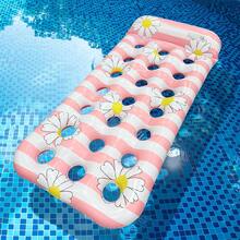 1 pezzo Piccolo galleggiante a forma di margherita forata, realizzato in materiale PVC rinforzato, sedia galleggiante per piscina, adatto per vacanze in spiaggia, feste in piscina, elementi essenziali da spiaggia, galleggiante per piscina - Multicolore - Visualizzare 10
